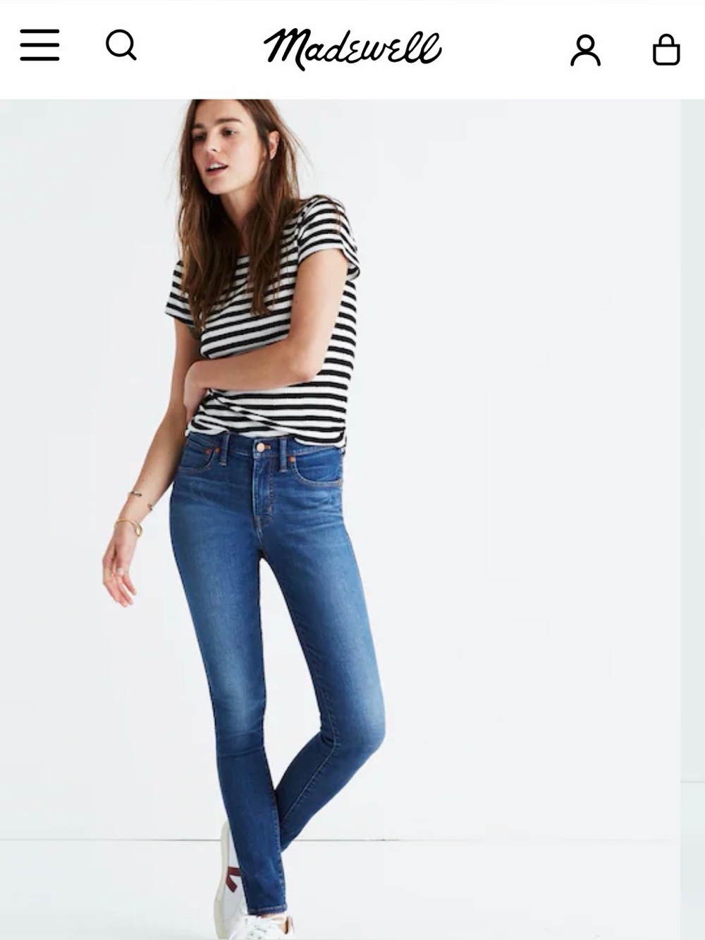 Madewell 9” Mid rise skinny jean